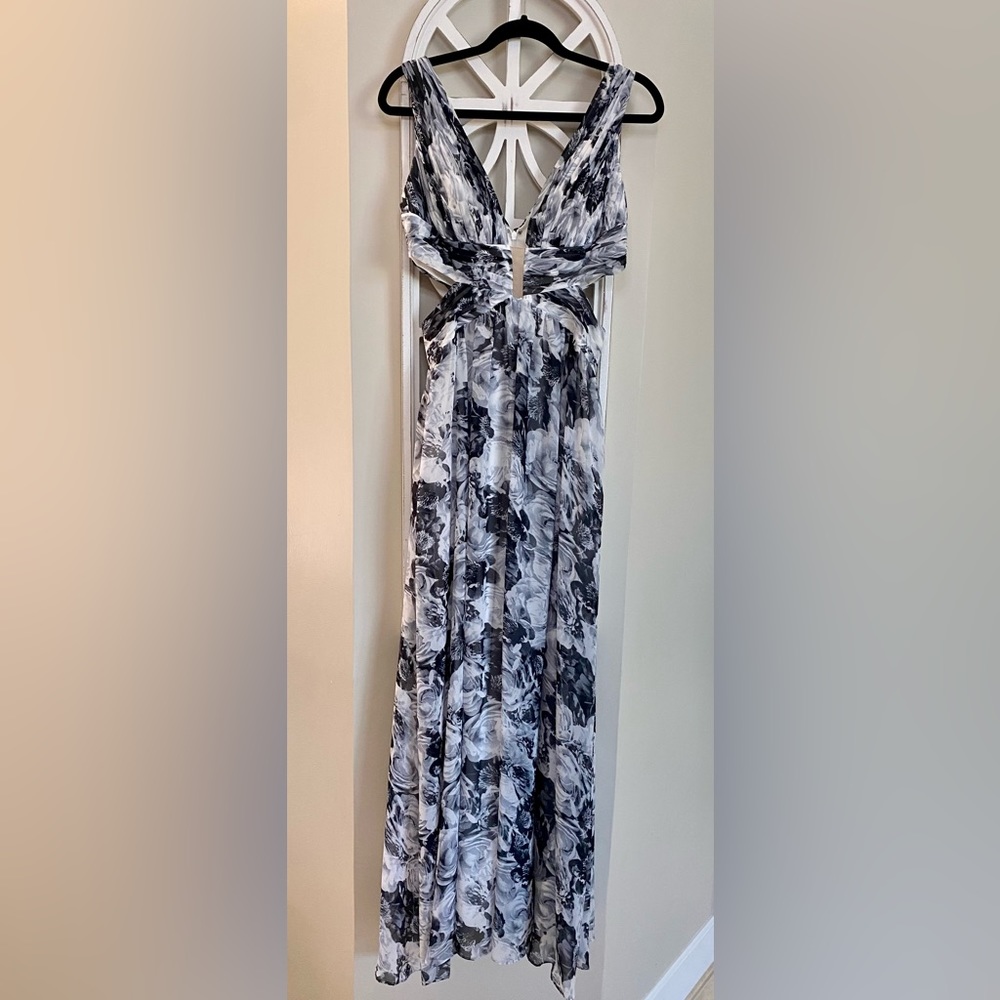 Formal Chiffon Floral Maxi Dress